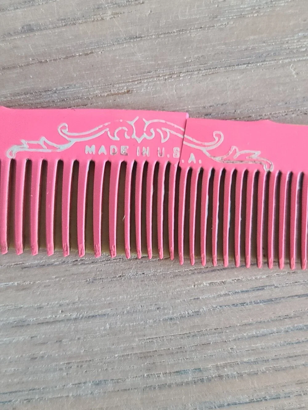 Vtg 1950s-1960s Child’s Pink Vanity Set Mirror Brush Comb Dogs Original Box